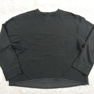 Nike Yoga Sweatshirt XS Black Graphite Crop Jumper